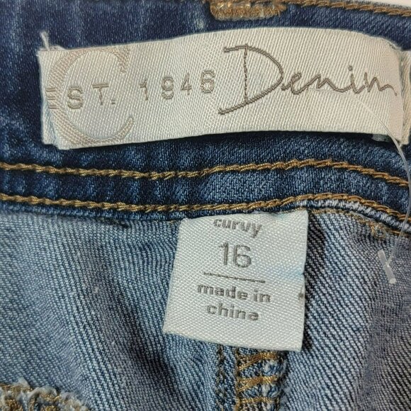 Est 1948 Denim Jeans, Women 16 Curvy, Blue Denim, Straight Leg, Cotton Blend,GUC - Picture 5 of 12